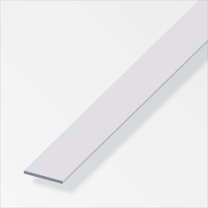 alfer® Silver Aluminium Flat Bar 20 x 2mm x 1m