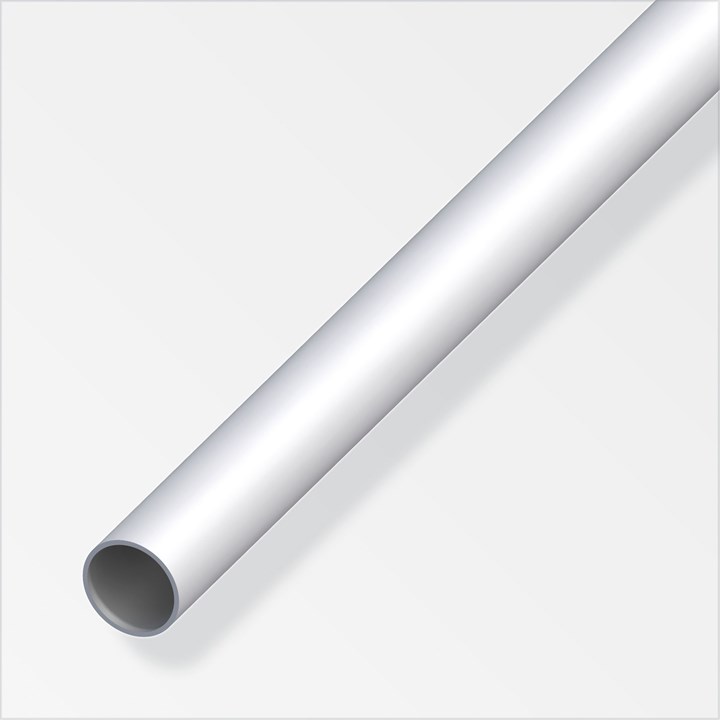 alfer® Silver Aluminium Round Bar 6 x 1mm x 1m