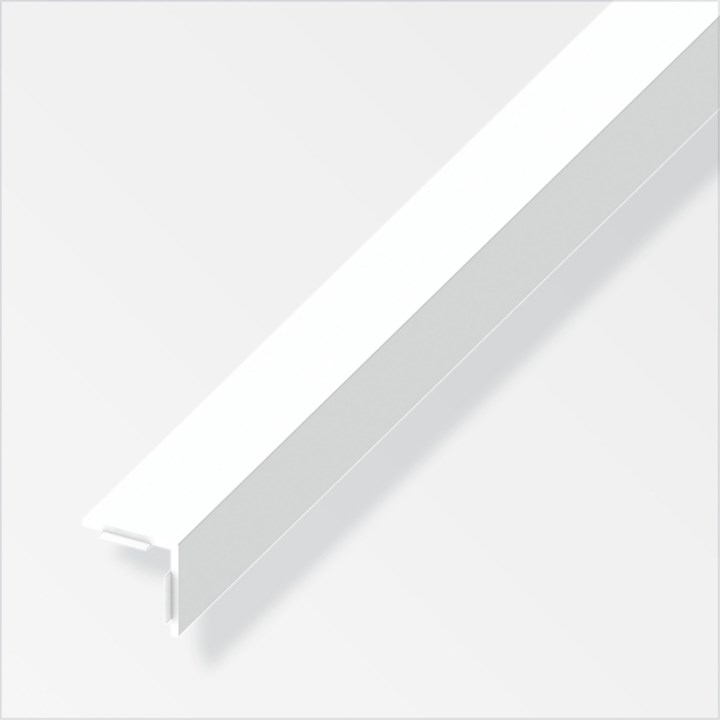 alfer PVC Angle 20 x 20 x 1mm White With Adhesive