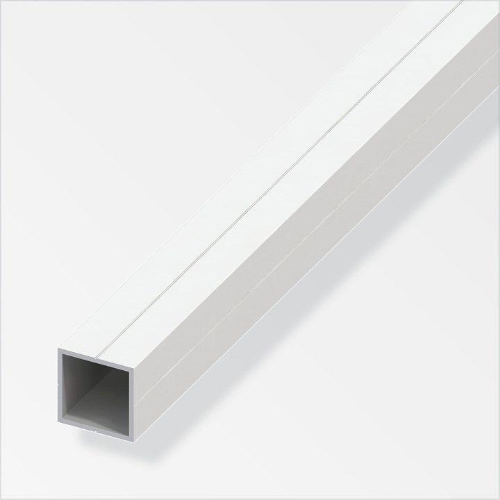 alfer® PVC Square Tube 23.5 x 1.5mm x 1m White