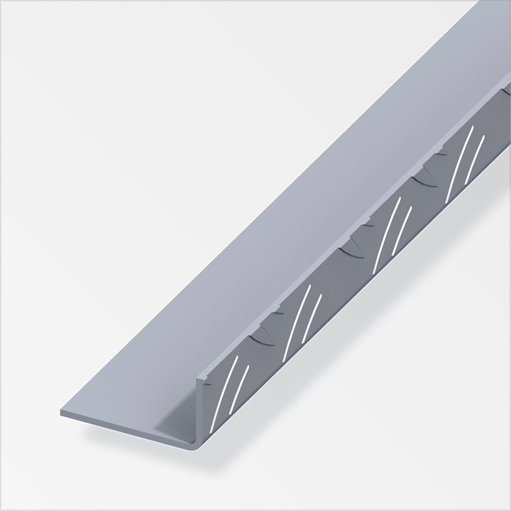alfer Corrugated Aluminium Angle 23.5 x 43.5mm x 1m