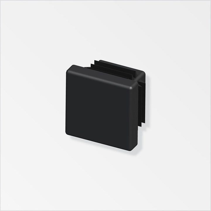 alfer PVC Lamellar Square Plug 23.5mm Black (Pair)