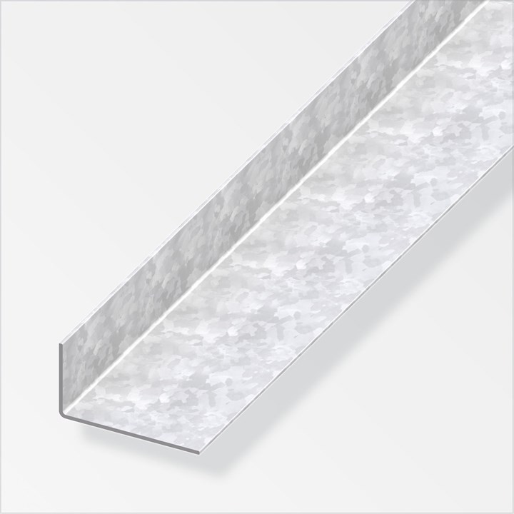 alfer® Steel Galvanised Angle 23.5 x 43.5 x 1.2mm x 1m