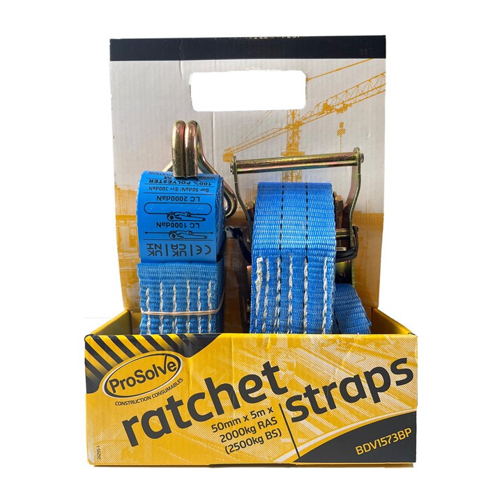 ProSolve Blister Pack Ratchet Straps 1 Ratchet Strap 50mm x  5m x  2000kg RAS