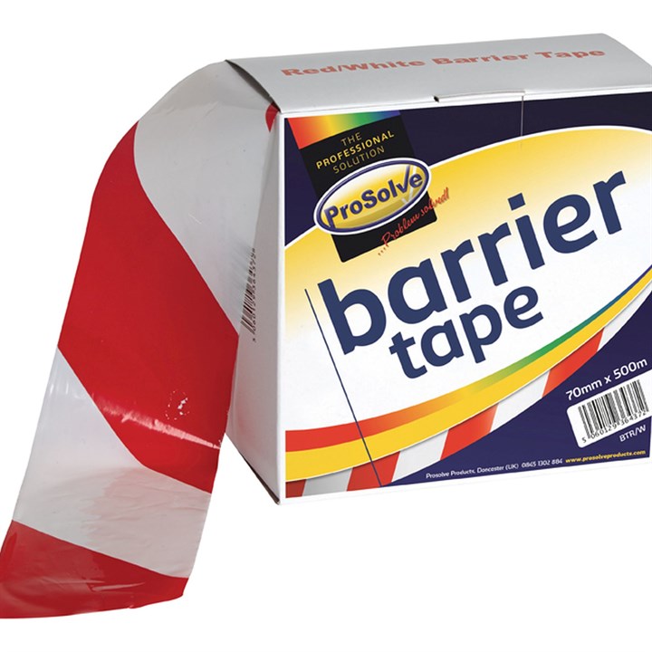 ProSolve Barrier Tape 70mm x 500m - Red/White 500m
