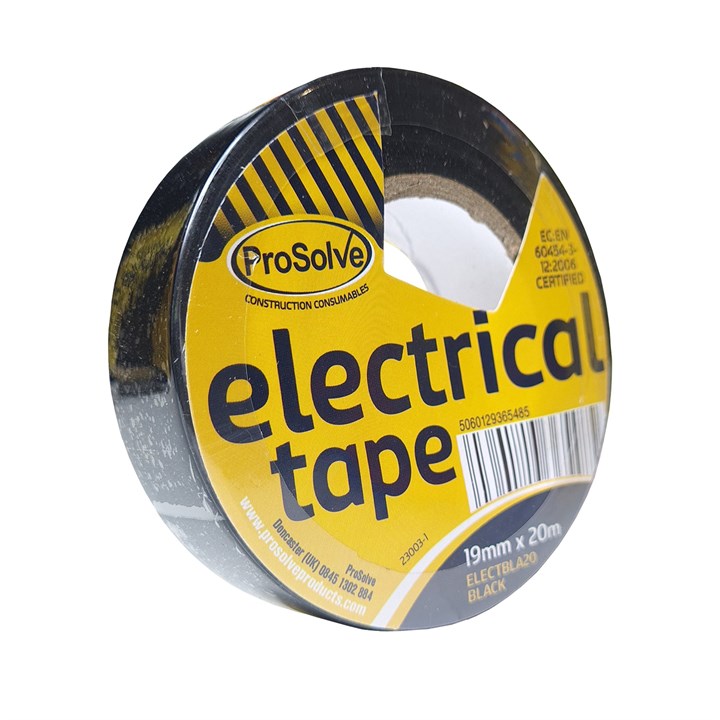 ProSolve Electrical Tape 19mm x 20m - Black
