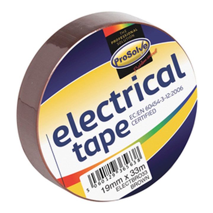 ProSolve Electrical Tape 19mm x 33m - Brown