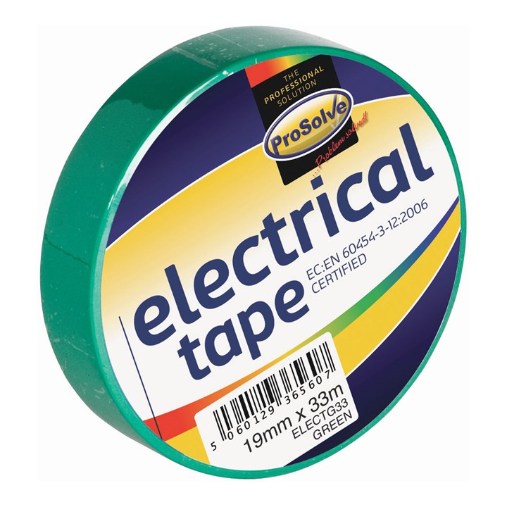 ProSolve Electrical Tape 19mm x 33m - Green