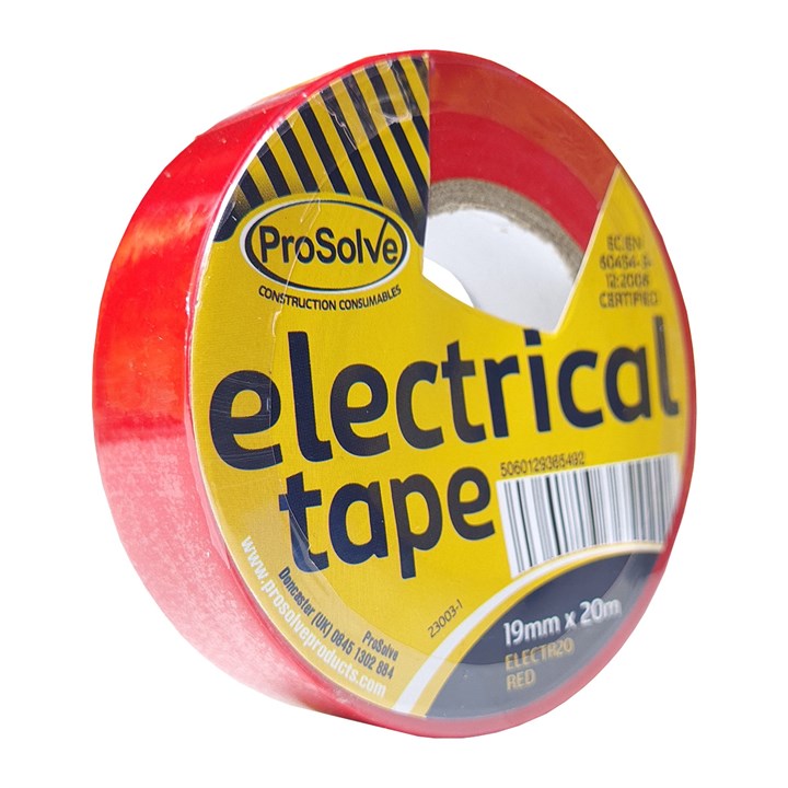 ProSolve Electrical Tape 19mm x 20m - Red