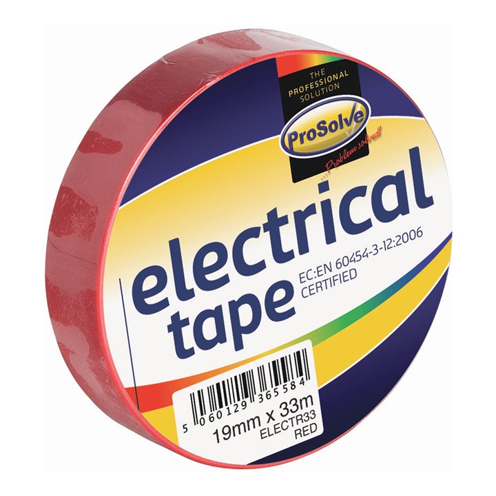 ProSolve Electrical Tape Red 33m