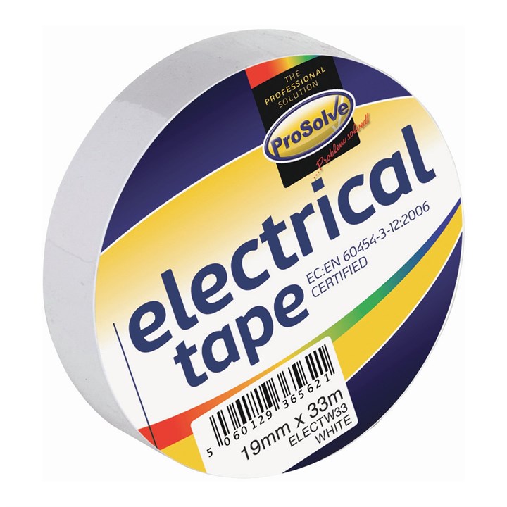 ProSolve Electrical Tape White 33m