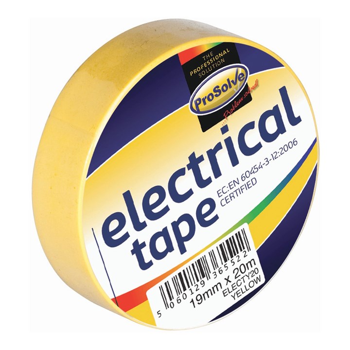 ProSolve Electrical Tape 19mm x 20m - Yellow