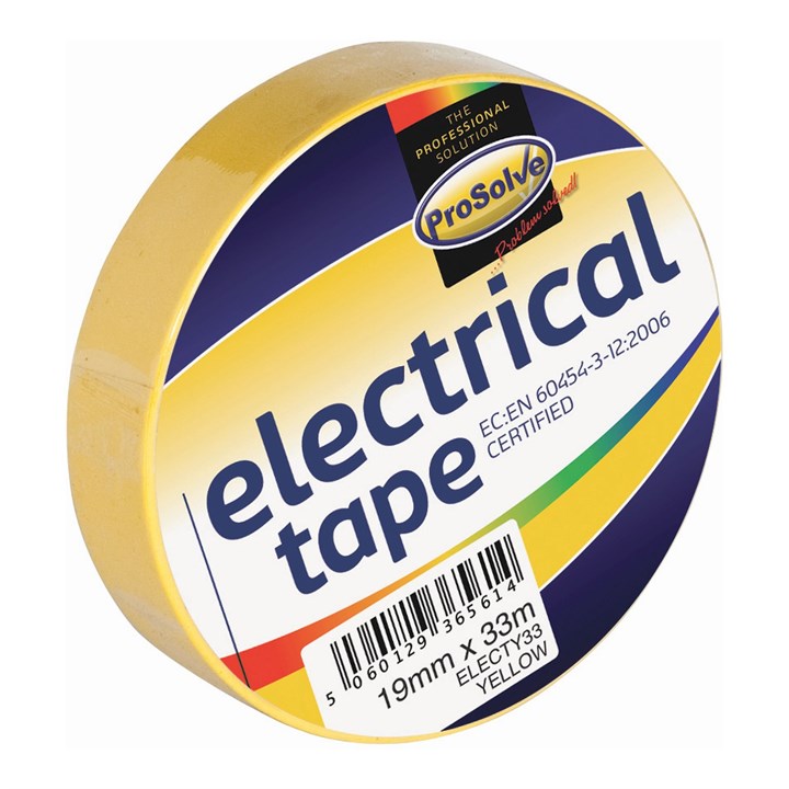 ProSolve Electrical Tape 19mm x 33m - Yellow