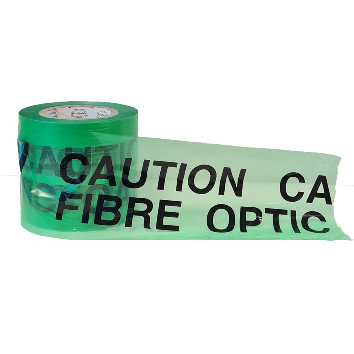 ProSolve Underground Warning Tape (Fibre Optic Cable) 150mm x 365m - Green