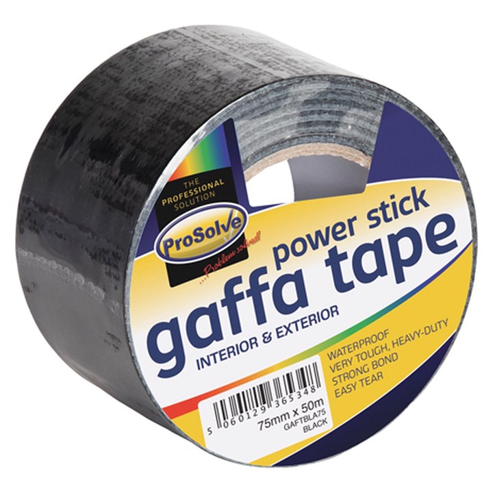 ProSolve Gaffa Tape 75mm x 50m - Black