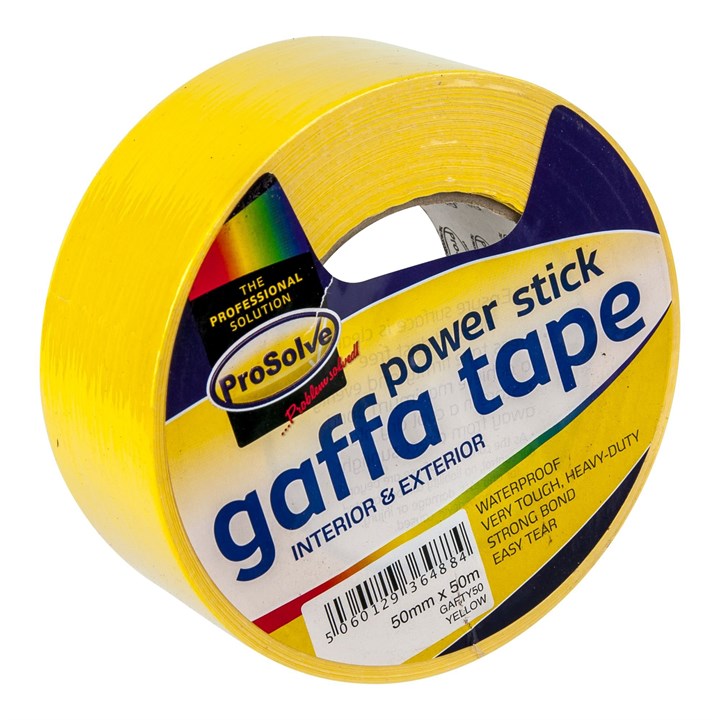 ProSolve Gaffa Tape 50mm x 50m - Yellow