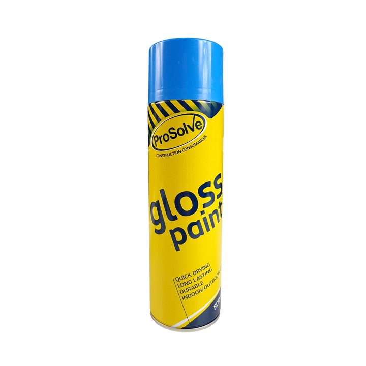 ProSolve All Purpose Acrylic Gloss Paint Aerosol Gloss Blue 500ml