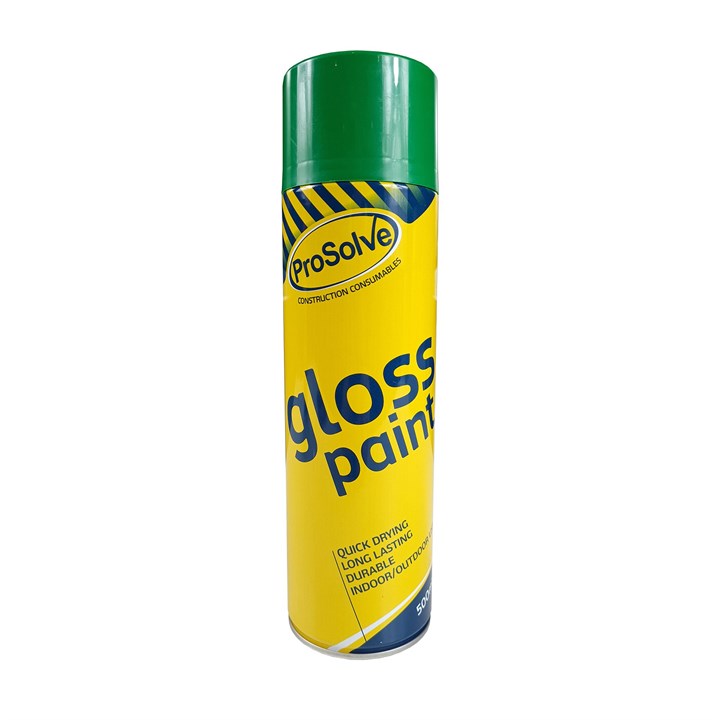 ProSolve All Purpose Acrylic Gloss Paint Aerosol Gloss Green