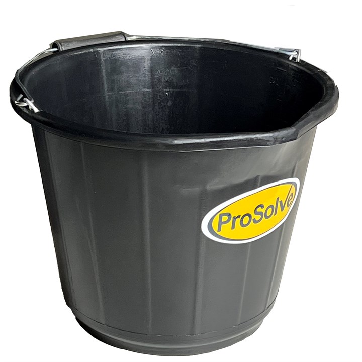 ProSolve Plastic Builders Bucket Black 14Ltr