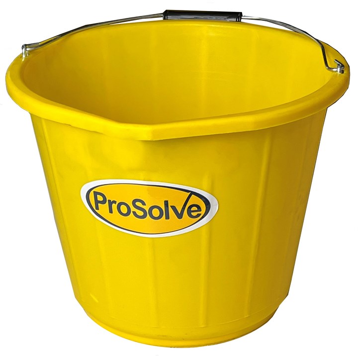 ProSolve Plastic Builders Bucket Yellow 14L