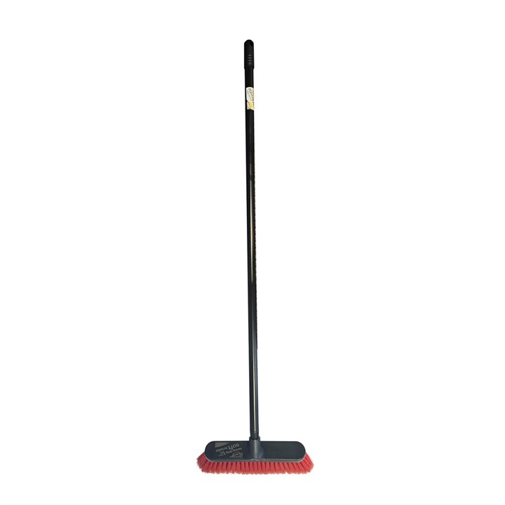 ProSolve 12" Heavy Duty Soft Bristle Broom And Handle