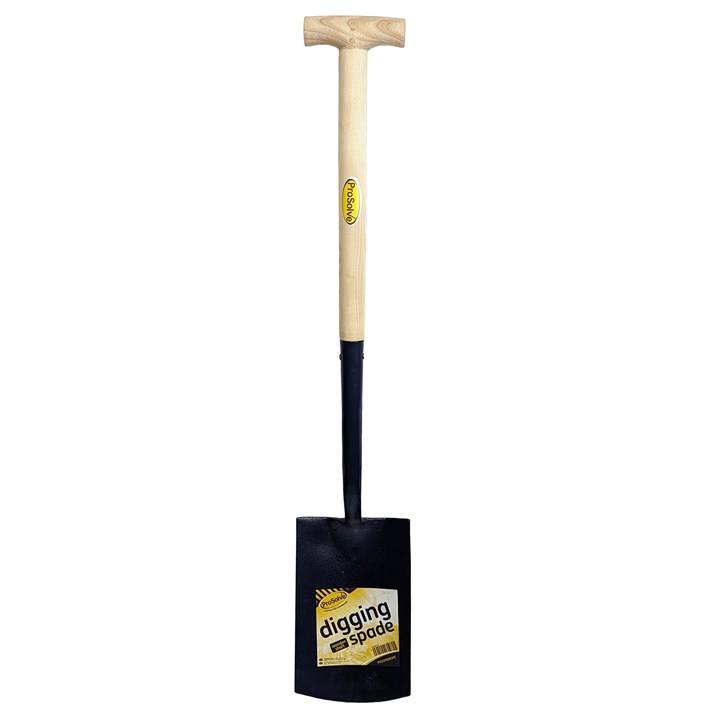 ProSolve Digging Spade - Wooden T Handle