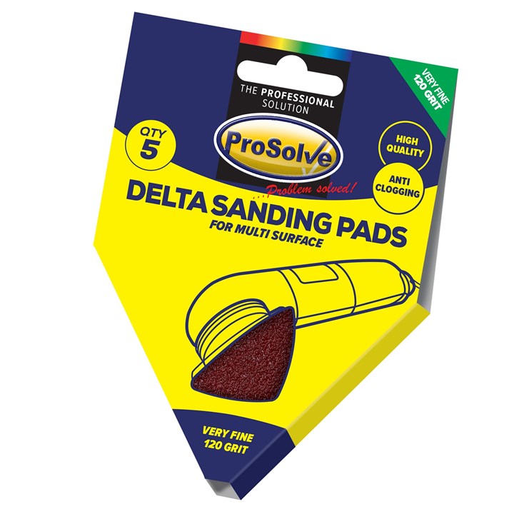 ProSolve Delta Sanding Pad Hook & Loop 93x93 120 Grit (Pack of 5)