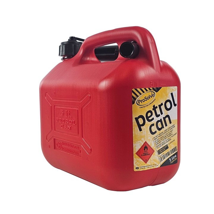 ProSolve Plastic Fuel Can Red 5L - Petrol