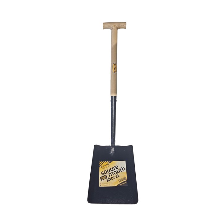 ProSolve Square Mouth Shovel - Wooden T Handle