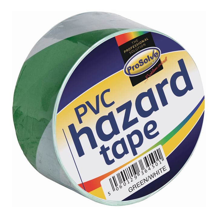 ProSolve PVC Self Adhesive Hazard Tape 50mm x 33m - Green/White