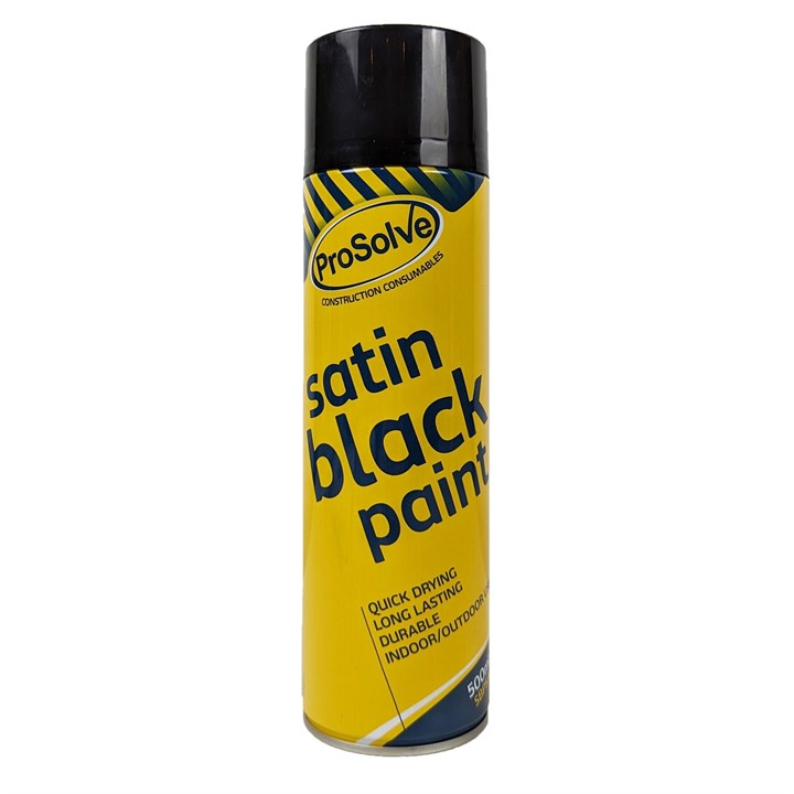 ProSolve Acrylic Satin Paint Aerosol 500ml Black