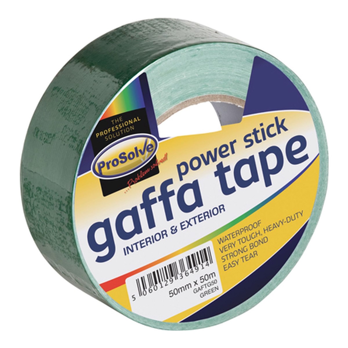 A-WPT50 Pro Power, Waterproof Gaffer Tape, Black, 50m x 48mm (LxW) RoHS  Compliant: NA